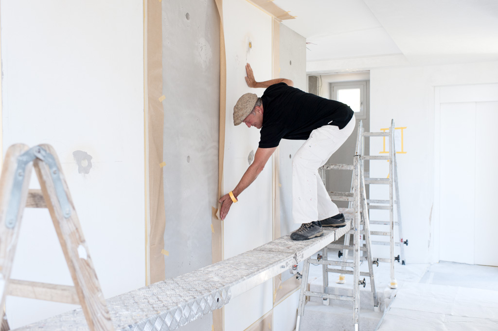 Privathaus Weggis, Einteilung Betonfelder Privathaus Weggis, Einteilung Betonfelder